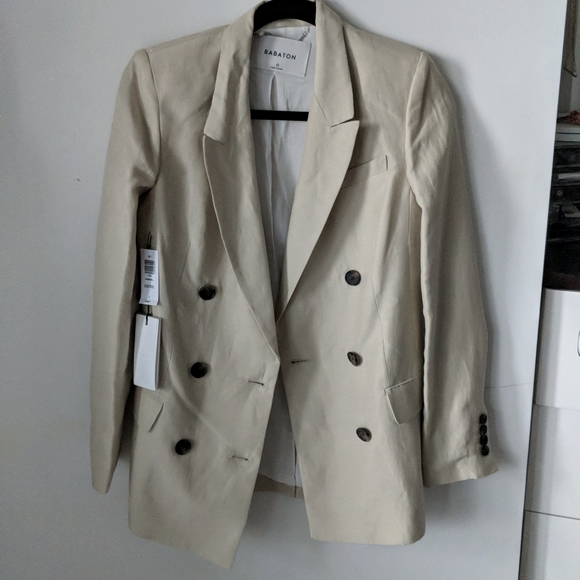 NWT Babaton Samuel Linen Blazer - Picture 2 of 8